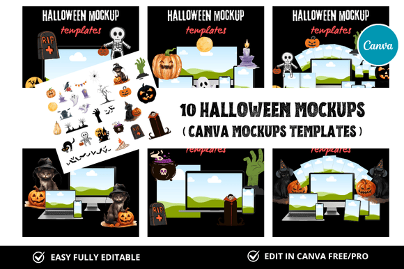 10 Halloween Mockup Templates for a Streamlined Digital Product Workflow