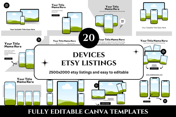 20 Devices Etsy Listings Mockup: A Practical Guide to Using Canva Mockup Templates for Your Digital Shop