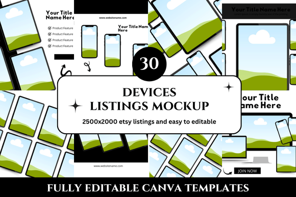 30 Devices Etsy Listings Mockup for Etsy Sellers