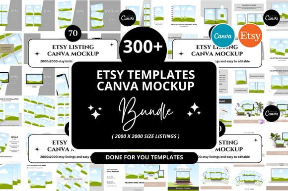 309 Etsy Canva Mockup Bundle