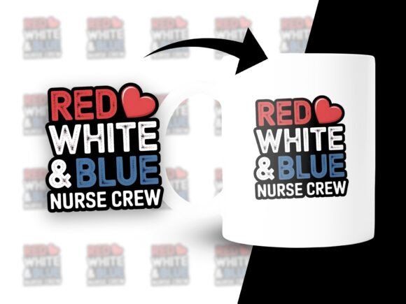 4th July Nurse Crew PNG, Red White Blue: A Versatile Design for Creative and Practical Use