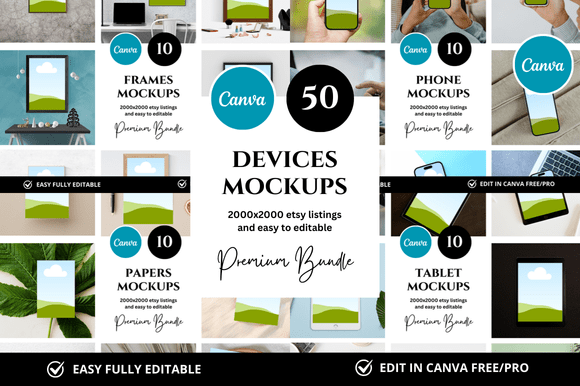 50 Device Etsy Mockup