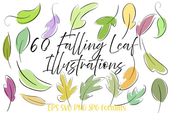 60 Falling Leaf Illustration Collection: A Creative Resource for Modern Designers