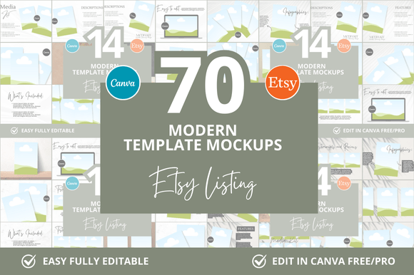 70 Modern Etsy Canva Mockup: Elevate Your Digital Product Listings with Professional Templates