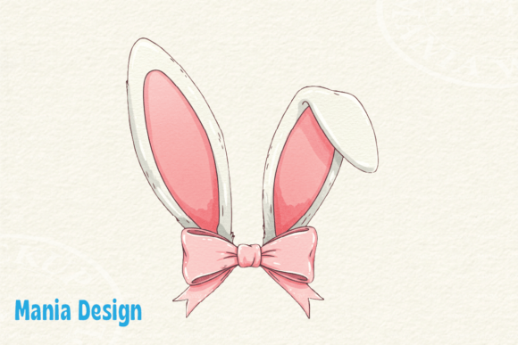 Easter Day Coquette Bow Bunny Ears