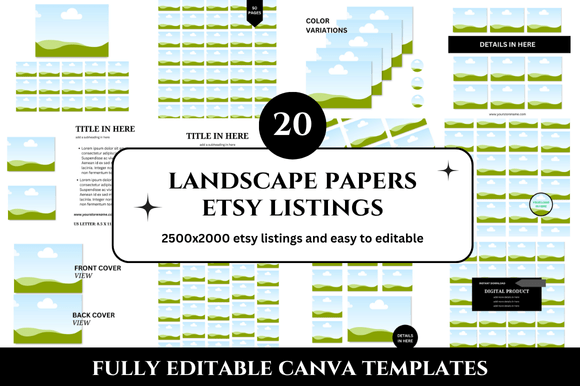 Elevate Your Etsy Shop: Why 20 Landscape Papers Etsy Listings Mockup Templates Are Transforming Digital Product Presentation