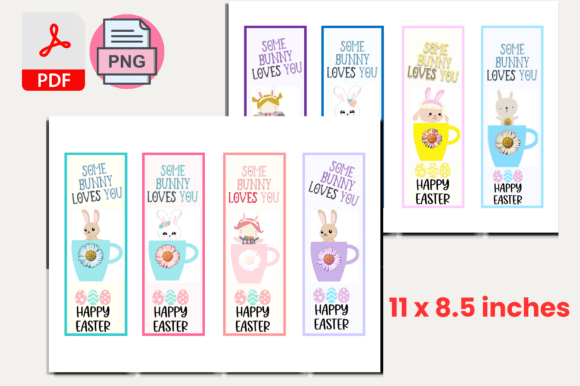 Happy Easter Bookmark Set Ready to Print