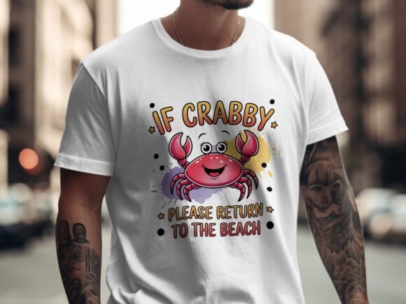 If Crabby Return to the Beach PNG Design: A Versatile and Creative Asset