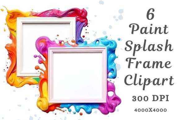 Paint Splash Fram Clipart – Creative Design Assets