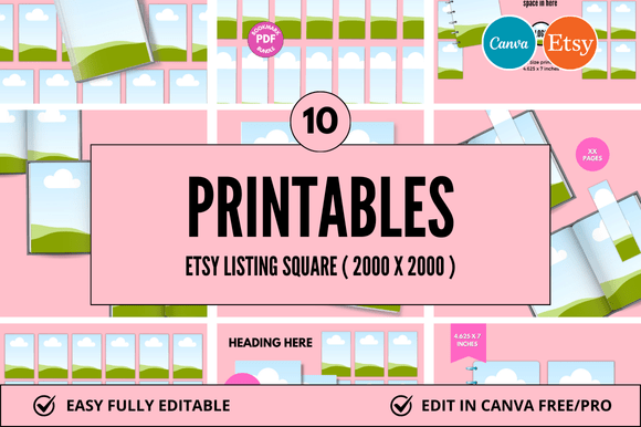 Printables Etsy Square Canva Mockup