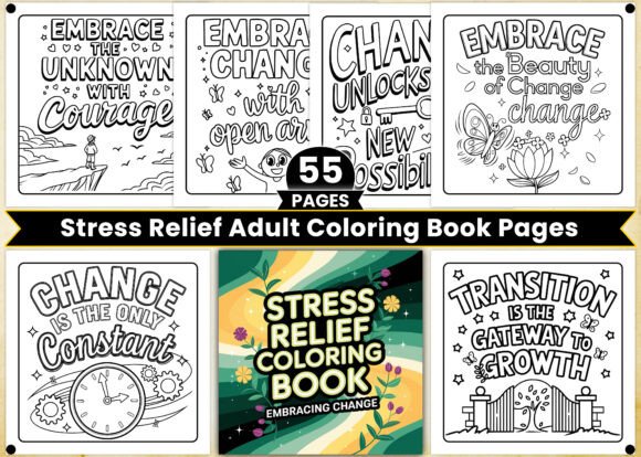 Stress Relief Adult Coloring Book Pages