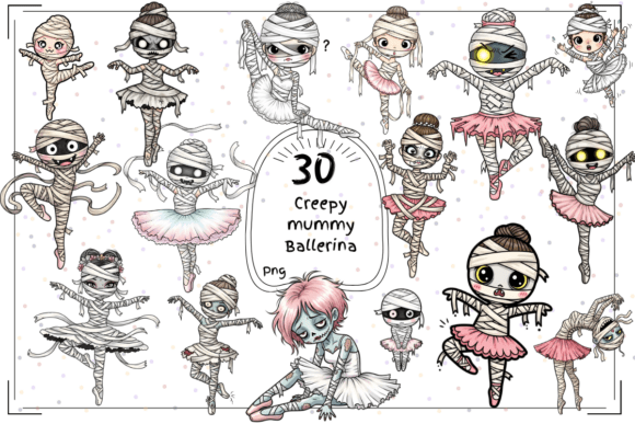 Watercolor Creepy Mummy Ballerinas: A Fresh Take on Spooky Season Crafting