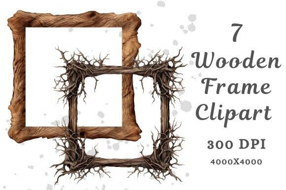 Wooden Frame Clipart: A Versatile Resource for Creative Projects